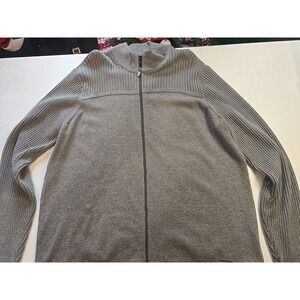 Michael Kors Sweater Men's 2X XXL Full Zip Cardigan Sweater Gray Cotton